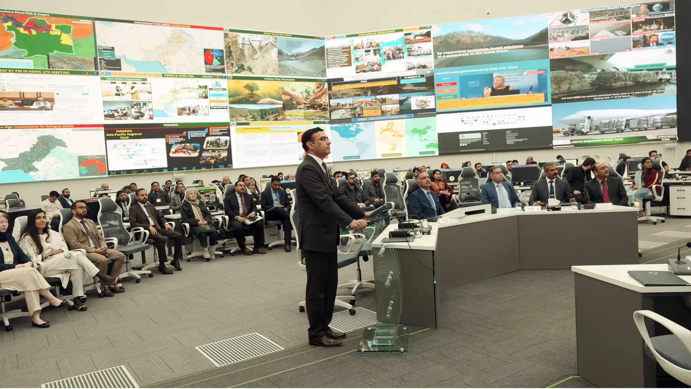 04-03-2024, Islamabad: Chairman NDMA Lt Gen Inam Haider Malik inaugurated National level “Spring-Thaw 2024” Simulation Exercises at NDMA HQs.